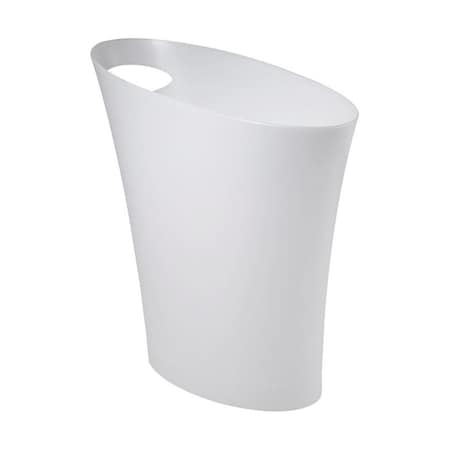 Vortex 2 gal White Skinny Wastebasket, 6PK VO153487